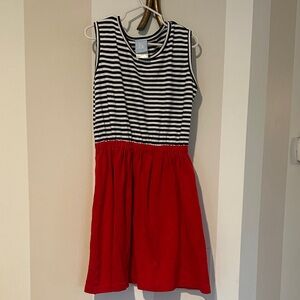bella bliss Navy and White Striped Dress with Red Skirt